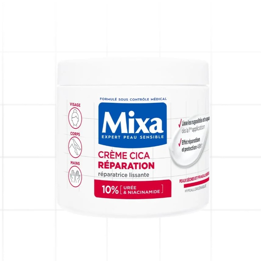Mixa – Crème Cica Réparation (Pot 200 ml)